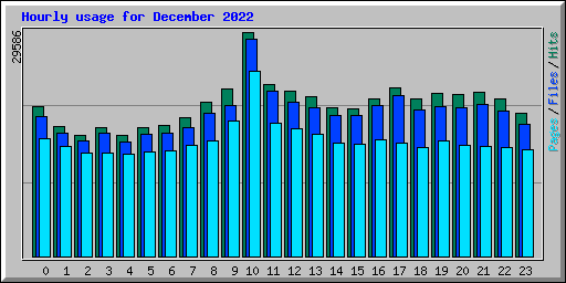 Hourly usage for December 2022